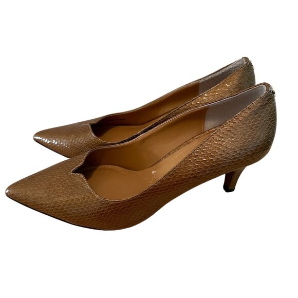 J Reneé Size 11 Womens Abigail Gold Snake Print Pointed Toe Heels - Picture 3 of 13